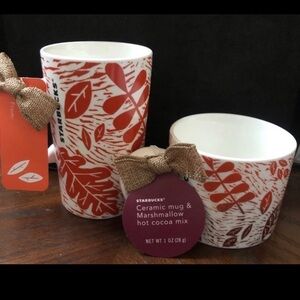 Starbucks Fall Mug 2pc Set-Rare Design — NWT